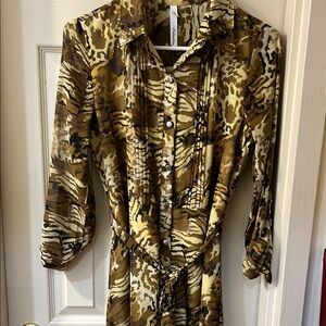 Chesley Animal Print Midi Dress